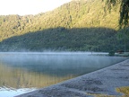 Morgensonne und -nebel